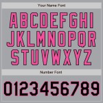 Custom Gray Black-Pink Authentic Two Tone Baseball Jersey