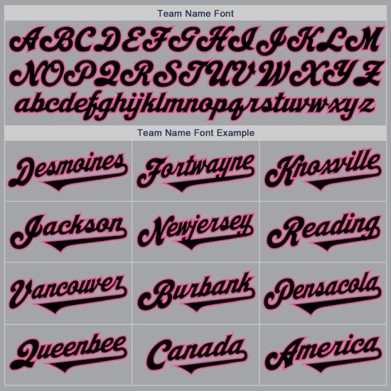 Custom Gray Black-Pink Authentic Two Tone Baseball Jersey