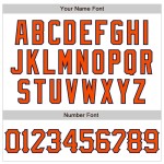 Custom White Orange-Navy 3D Pattern Design Abstract Splash Authentic Baseball Jersey